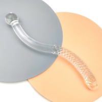 Dildo en verre poli de qualité supérieure, baguette de plaisir en verre pour le plaisir féminin