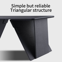 Great Roc recommande la table d'ordinateur portable portable en PU avec chargeur magnétique sans fil 15W compatible avec une table d'ordinateur portable pliable jusqu'à 17 "pour le lit.
