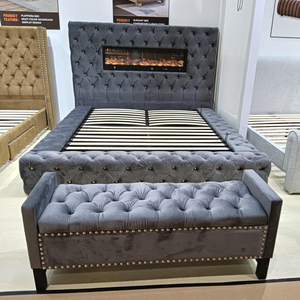 Tamaño Queen Modern King Beauty Salon Hotel Frame Litera blanca Chica Madera maciza Perro elevado <span class=keywords><strong>Divan</strong></span> Mesa auxiliar Cama de sol - Product Image 4