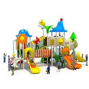 custom cheap Low price amusement park products swing sets kids outdoor playground tube plastic slide