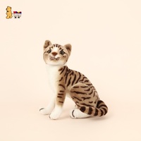 Unisex Kinder Haustier Geburtstagsgeschenk Cartoon Niedliches PP Baumwolle Plüsch Katzenspielzeug Realistisches Weiches Tabby