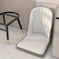 Chaises de salle à manger modernes en cuir clouté pour appartement et usage extérieur, chaise d'appoint pour restaurant et salon