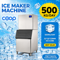 Machine à glaçons industrielle de 500 kg à refroidissement par eau, certifiée CE, modulaire, avec pompe, dotée d'une haute productivité et d'une économie d'énergie