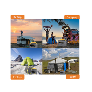 Tinh khiết Sine Wave xách tay 1200W năng lượng mặt trời hệ thống trạm điện 600W 1200W Máy phát điện năng lượng mặt trời bảng điều chỉnh Kit EPS chức năng 1200W 1008wh - Product Image 4