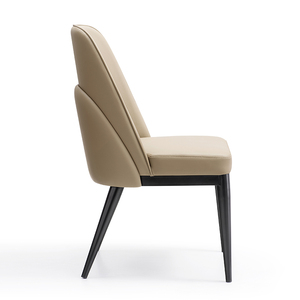 ยอดนิยมที่ทันสมัยขาโลหะสีดําโรงแรมหรูหราหนังหุ้มห้องรับประทานอาหารเก้าอี้รับประทานอาหาร - Product Image 3