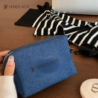 Pochette de voyage personnalisée en toile avec logo brodé, grande capacité, de luxe, pour maquillage féminin, vente en gros