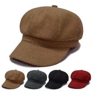 Boina Octogonal Unisex de Lana para Invierno, Diseño Vintage en Espiga, para Viajes y Pesca, Tejido de Lana/Poliéster, Uso en las Cuatro Estaciones - Product Image 1