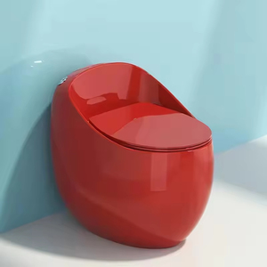 Nhà vệ sinh commode phòng tắm gốm một mảnh nhà vệ sinh thiết bị vệ sinh <span class=keywords><strong>WC</strong></span> kim cương hình dạng sàn gắn màu xanh vàng dòng nước tủ quần áo - Product Image 4