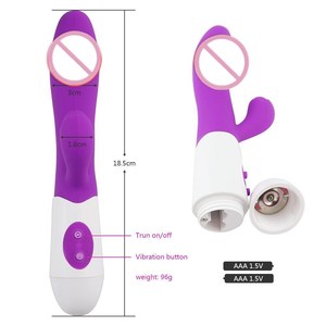 Vibratore a Doppia Testa in Silicone a Forma di Coniglio per Donne, Giocattolo Sessuale per Adulti, Bacchetta Magica, Dildo Massaggiatore per Donne - Product Image 4