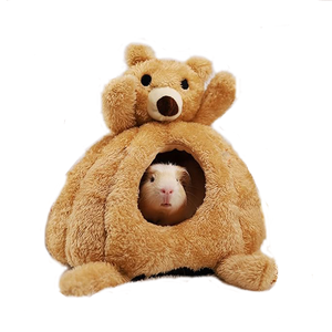 Vente <span class=keywords><strong>en</strong></span> gros belle usine d'animaux lavables OEM maison de couchage <span class=keywords><strong>en</strong></span> forme d'ours maison moelleuse pour <span class=keywords><strong>lapin</strong></span> <span class=keywords><strong>nain</strong></span> <span class=keywords><strong>lapin</strong></span> furet hamster - Product Image 1