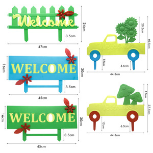 Letrero de Bienvenida para Jardín, Decoración de Jardín de Plástico para Exteriores, Color Duradero, Decoración para el Hogar, Artículos Colgantes - Product Image 3
