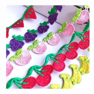 diy garment material upholstery textile lace trimming fruit plant dress sock headwear border sewing edge lace embroidery trims