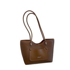 Borsa Tote in Pelle PU Bicolore alla Moda, Grande Capacità, Borsa <span class=keywords><strong>a</strong></span> Spalla per Donne, Uso Quotidiano e <span class=keywords><strong>Lavoro</strong></span> - Product Image 5