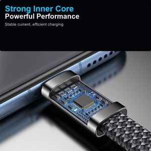 สายชาร์จแบบแบนถัก Usb A เป็น Usb C ยาว 1 เมตร ชาร์จเร็วสำหรับโทรศัพท์มือถือ - Product Image 6
