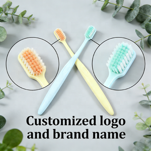 Vente directe d'usine, brosse à dents en plastique pour adultes, poils haute densité, couleur unie, simple, brosse à dents professionnelle pour l'hygiène bucco-dentaire - Product Image 3