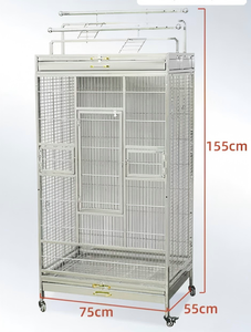 Jaula <span class=keywords><strong>para</strong></span> Pájaros de Acero Inoxidable Resistente <span class=keywords><strong>para</strong></span> Exteriores, Jaula Grande de Grado Industrial <span class=keywords><strong>para</strong></span> Loros con Bandeja Móvil - Product Image 4