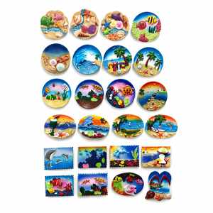 Imán de Refrigerador Personalizado con Diseño de Playa Oceánica, Willemstad, Ciudad Colorida de Curaçao, Isla del Caribe, Paisaje Panorámico - Product Image 4