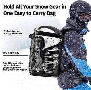 Sac à dos pour bottes de ski, sacs de ski légers pour le snowboard, bagages de voyage durables - Product Image 5