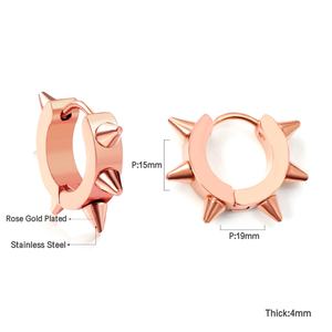 Pendientes de Aro de Acero Inoxidable con Diseño Hip Hop para Hombre/Mujer, Regalo para Fiesta - Product Image 6