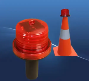 Luce di avvertimento rosso ambra solare lampeggiante luce solare barricata stradale - Product Image 6