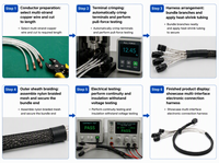 Arnés de cable para servidor SFF 8643 con conectores de terminal SATA de 7 pines, compatible con dispositivos de almacenamiento y transferencia de datos de alta velocidad