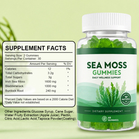 Gummies de Mousse de Mer et Spiruline Prix de Gros, Capsules de Suppléments de Soutien Immunitaire à base d'Algues Marines, de Fucus et de Racine de Bardane