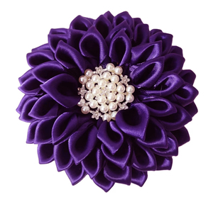 Phi Violet Pin Corsage với ngọc trai đá quý Ribbon Phi Violet satin Trâm hoa màu đỏ trâm với Magnetic ủng hộ - Product Image 5