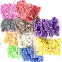 100 pièces/sac NO.1-100 Bagues pour pigeons, cailles et perroquets de 10 mm, bagues de patte colorées en plastique pour l'entraînement des oiseaux