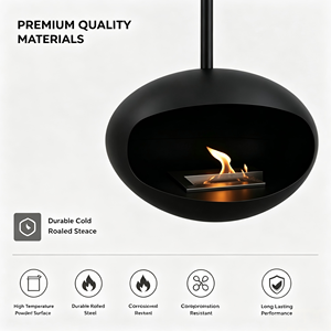 Fabricant de Cheminées OEM, <span class=keywords><strong>Cheminée</strong></span> Bioéthanol Suspendue de Luxe, <span class=keywords><strong>Cheminée</strong></span> Décorative Moderne sans Ventilation pour Plafond, <span class=keywords><strong>Cheminée</strong></span> Suspendue Intérieure - Product Image 3
