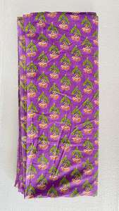 Tissu en molleton corail à motifs ethniques géométriques floraux en dobby 100% coton sur mesure - Doux, respirant, léger, accessoires pour filles - Product Image 3