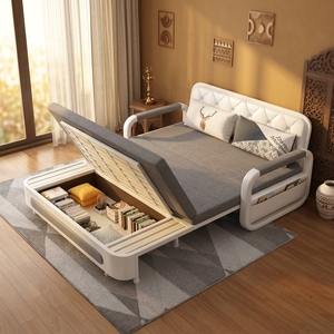 Modern Multifunctional Metal Fabric <strong>Sofa</strong> <strong>Bed</strong> Convertible Futon <strong>Frame</strong> Low Price Reclining Foldable for Hotels Schools Living Room - Product Image 3