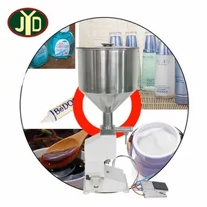 JYD Supply A02 Pneumatic Semi Automatic Foot Pedal Small Volume Bottle Oil Paste Thick Liquid Fillers Mini Tube Filling Machine