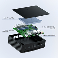 Mini PC industriel Hystou avec processeur Intel I7-10610U, 8 ports USB, périphérique audio USB, RJ45 Lan Gigabit Ethernet, neuf