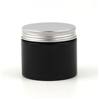 En gros Large Bouche 4oz 120ml 120g noir en plastique PET pots avec des couvercles pour le stockage des aliments, conteneur d'emballage cosmétique