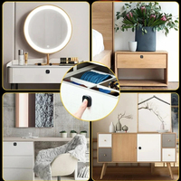 Serrure Intelligente Moderne à Empreinte Digitale pour Tiroir, Meuble, Armoire et Porte, Invisible pour Chambre à Coucher
