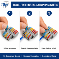 Connecteur rapide DIY GO pour câble en cuivre, bloc de jonction compact en ABS IP65, borne de câble électrique BNC 32A 450V Femelle