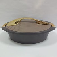 Chauffe-Plats Thermique B2B Nigérian 4L 5L 6L – Grande Marmite Isotherme Effet Marbre pour Buffet, Traiteur et Présentation en Gros
