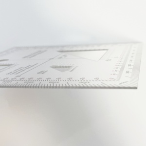 Righello Trasparente Quadrato in Plastica Spessore 1.2mm, 12.7cm x 12.7cm, Lunghezza Massima 12.7cm, per Esterni - Vendita Calda - Product Image 5