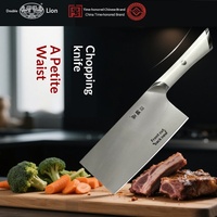 Couteau de cuisine double usage en acier inoxydable Double Lion pour hacher, trancher, couper les os, couper les légumes et couper la viande