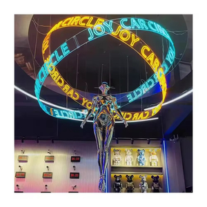 Letrero de luz de neón acrílico LED personalizado | Forma de arco de anillo circular colgante | Letrero de letra luminosa para decoración de pared - Product Image 2