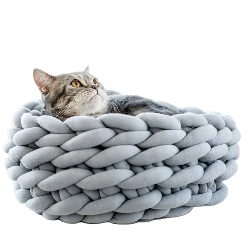 Warmte Diverse Kleuren Zachte Wasbare Factory Prijs Houten Huisdier Bed Honden Cat Bed