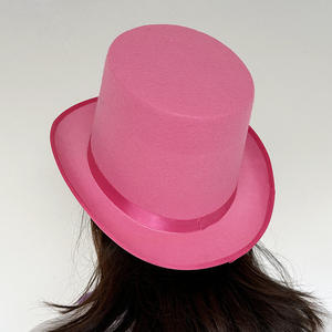 WOWEI Sombrero de copa de fieltro alto para adultos-Sombreros de fiesta formales Showman-Novedad Accesorio para disfraz de Halloween Sombreros de fiesta - Product Image 6