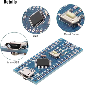 Placa Nano V3.0 ATmega328P CH340G 5V 16M Microcontrolador con cable USB, para Arduino Nano, puerto micro USB - Product Image 5