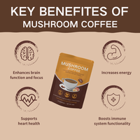 Café de Hongos 7 en 1 de Alta Calidad con Polvo de Reishi y Maitake, Superalimento