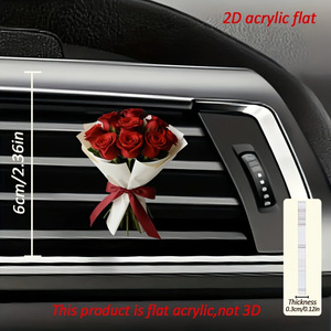 Mignon 2D acrylique chiot parfum Clip EVA voiture désodorisant aromathérapie fonction évent pour voiture décoration intérieure accessoires - Product Image 6
