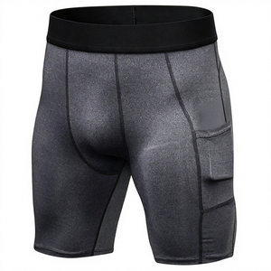 CELINNE Fitness Running Compression Men <b>Boxer</b> Brief Underwear Quick Dry Breathable Long Leg Men <b>Boxer</b> Shortunderwear With Pocket - Product Image 1