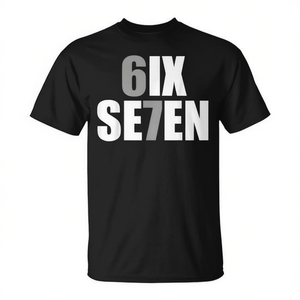 Six Seven 6ix Se7en T-shirt nera unisex per adulti taglia M L XL XXL - Product Image 2