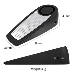 Tamaño Mini 130dB Mujeres Niñas Seguridad en <span class=keywords><strong>Hotel</strong></span> Casa Apartamento Ventana Puerta Sensor abierto Alarma Ventana Puerta Tope Alarma antirrobo - Product Image 1