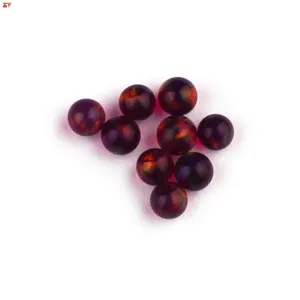 2024 dark purple ball synthetic opal jelly transparent full/half/without hole beads for custom jewelry