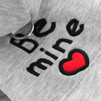 PETCIRCLE Polyester huisdierkleding voor kleine honden, puppy's, schattige herfstoutfit voor koud weer, mijn Valentijnsdag-sweatshirt met letter